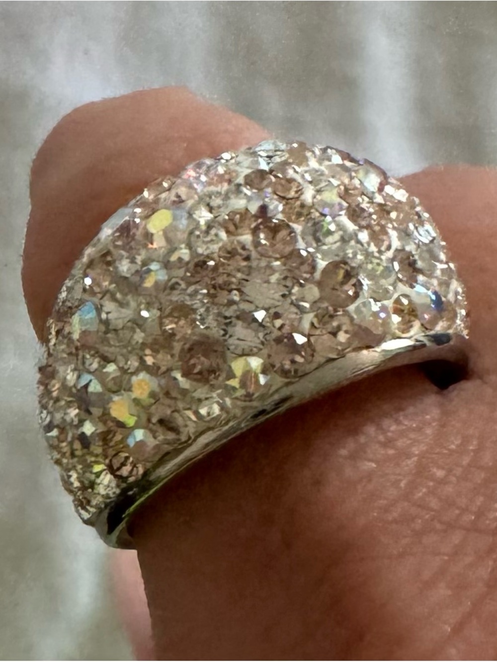 Swavorski Crystal Pavé Dome Ring